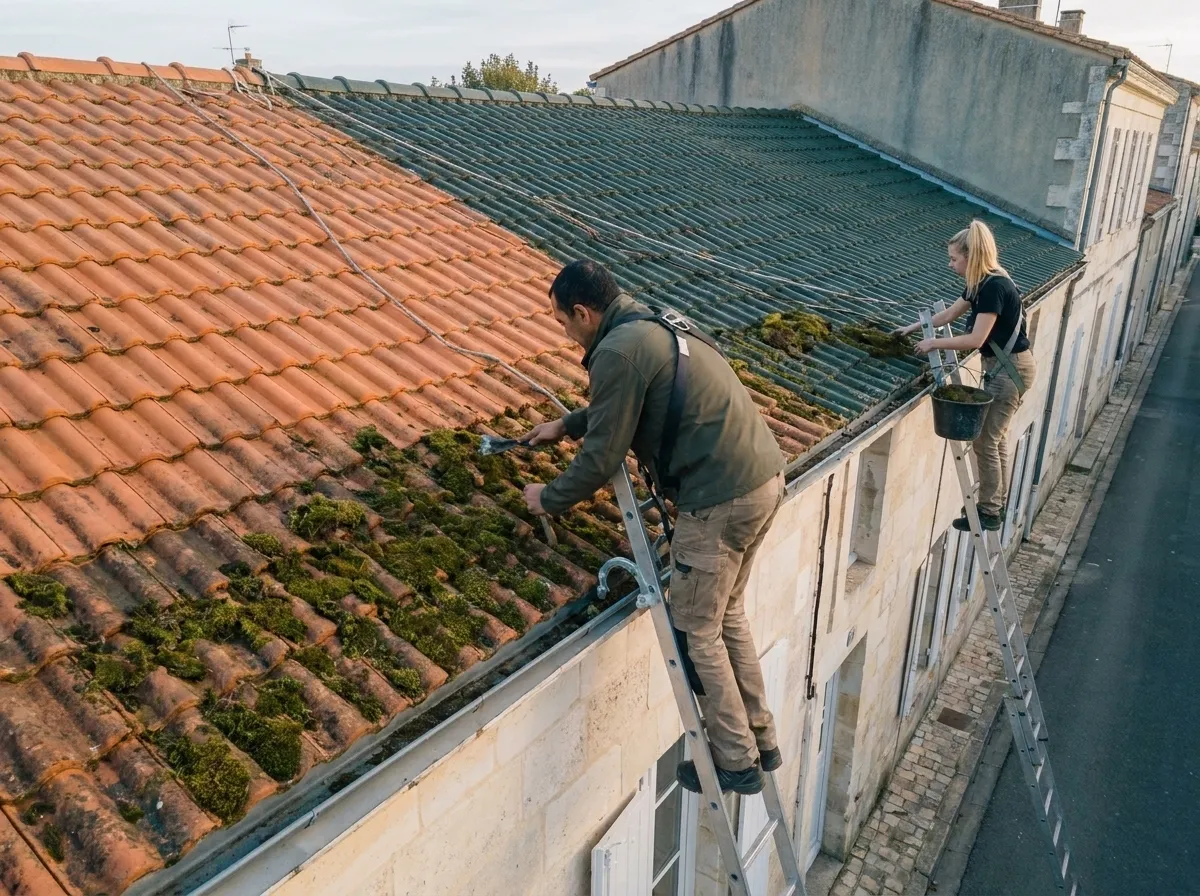 Nettoyage de toiture à La Rochelle et en Charente-Maritime