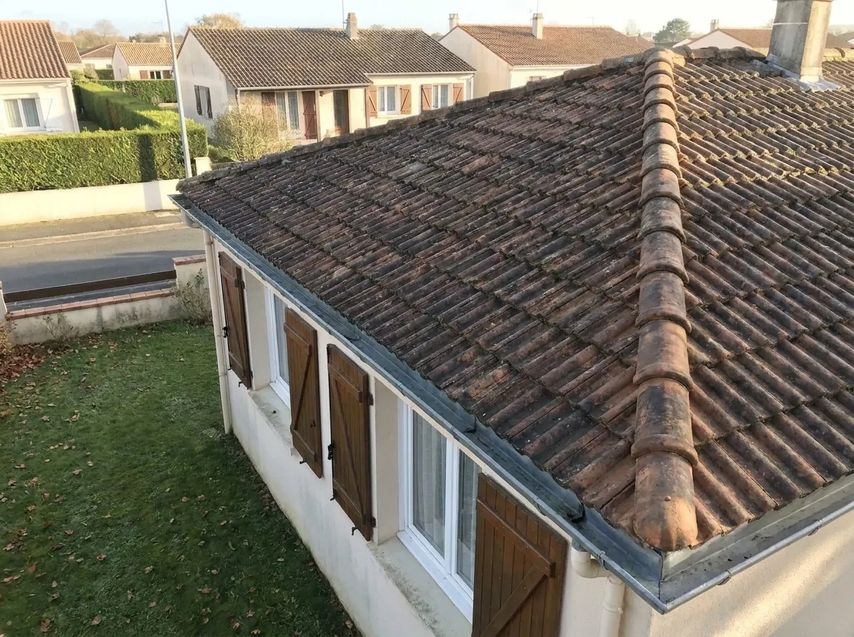 Après : À Aytré, un pavillon en tuiles creuses débarrassé de sa mousse