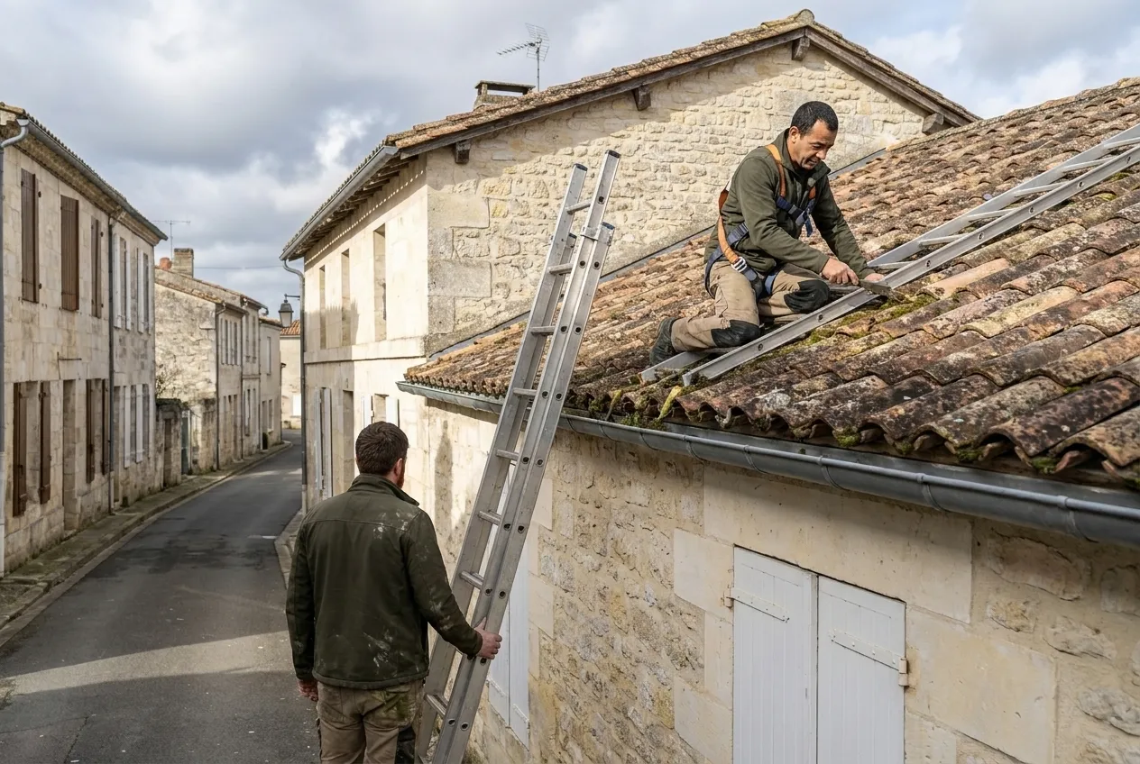 Nettoyage de toiture à Saintes, rive gauche comme rive droite
