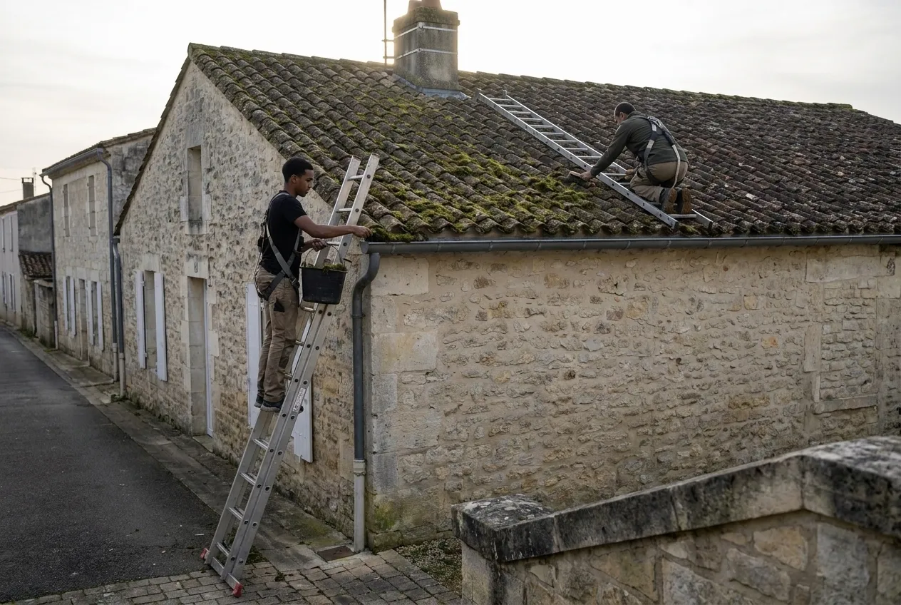 Nettoyage de toiture à Tonnay-Charente, ville haute et ville basse